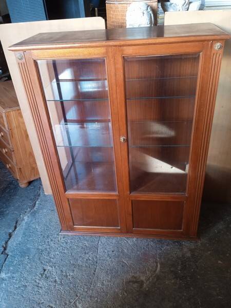 Empire display case 2 wooden doors, 1940/50s