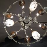 Chandelier bronze and crystal