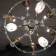 Chandelier bronze and crystal