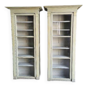 Magnifique paire de vitrine - bibliotheque