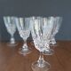 6 white wine glasses in Arques Pompadour crystal