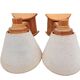 2 vintage pine wall light fixtures
