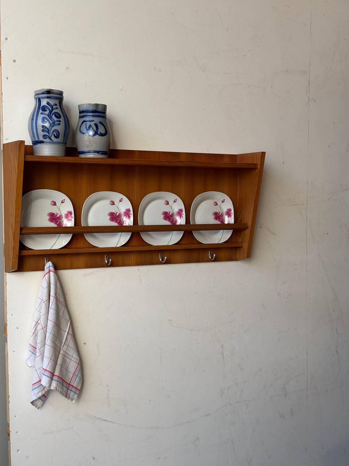 Vintage wooden kitchen wall unit – 1960s/70s