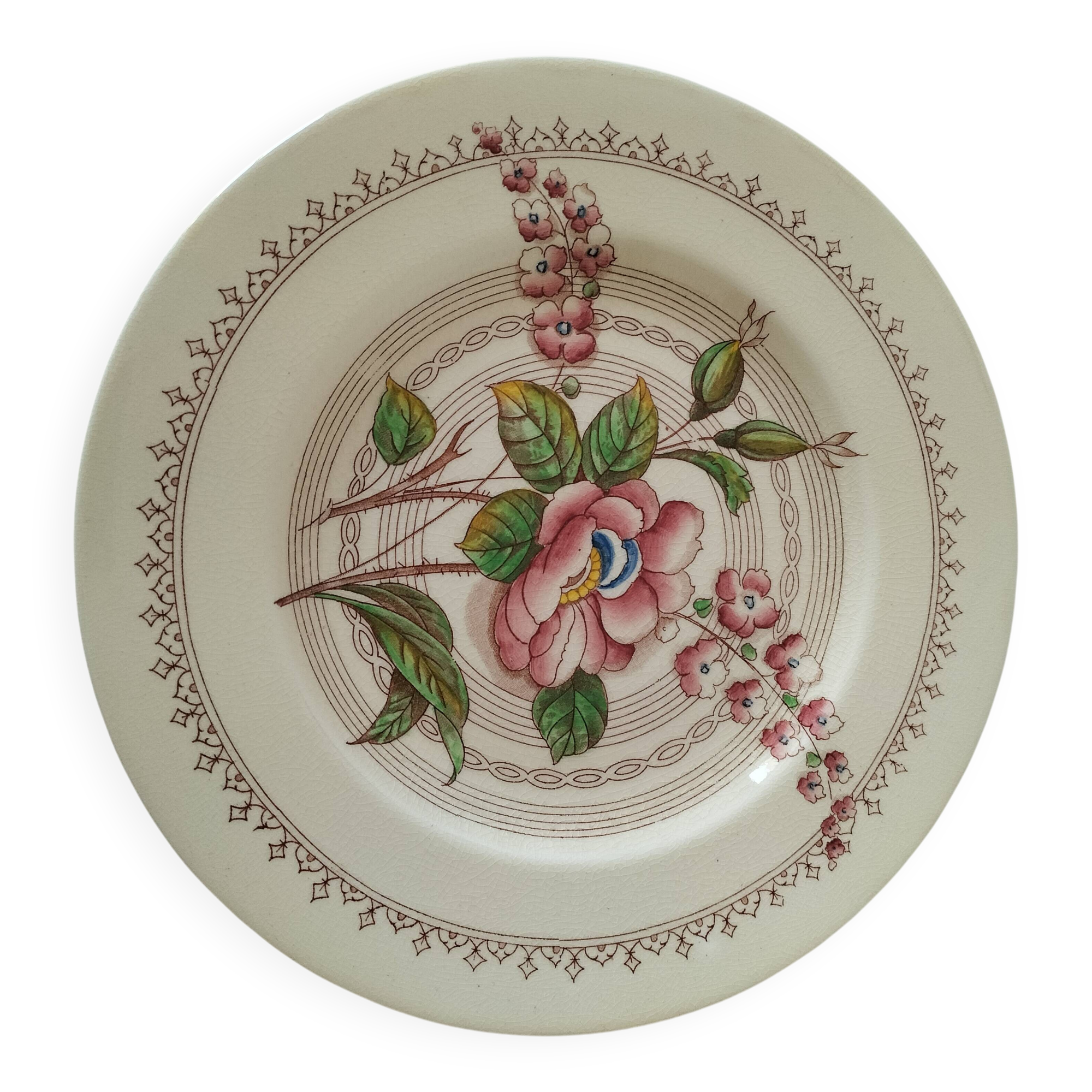 Vintage English Crown Ducal plate - floral decoration
