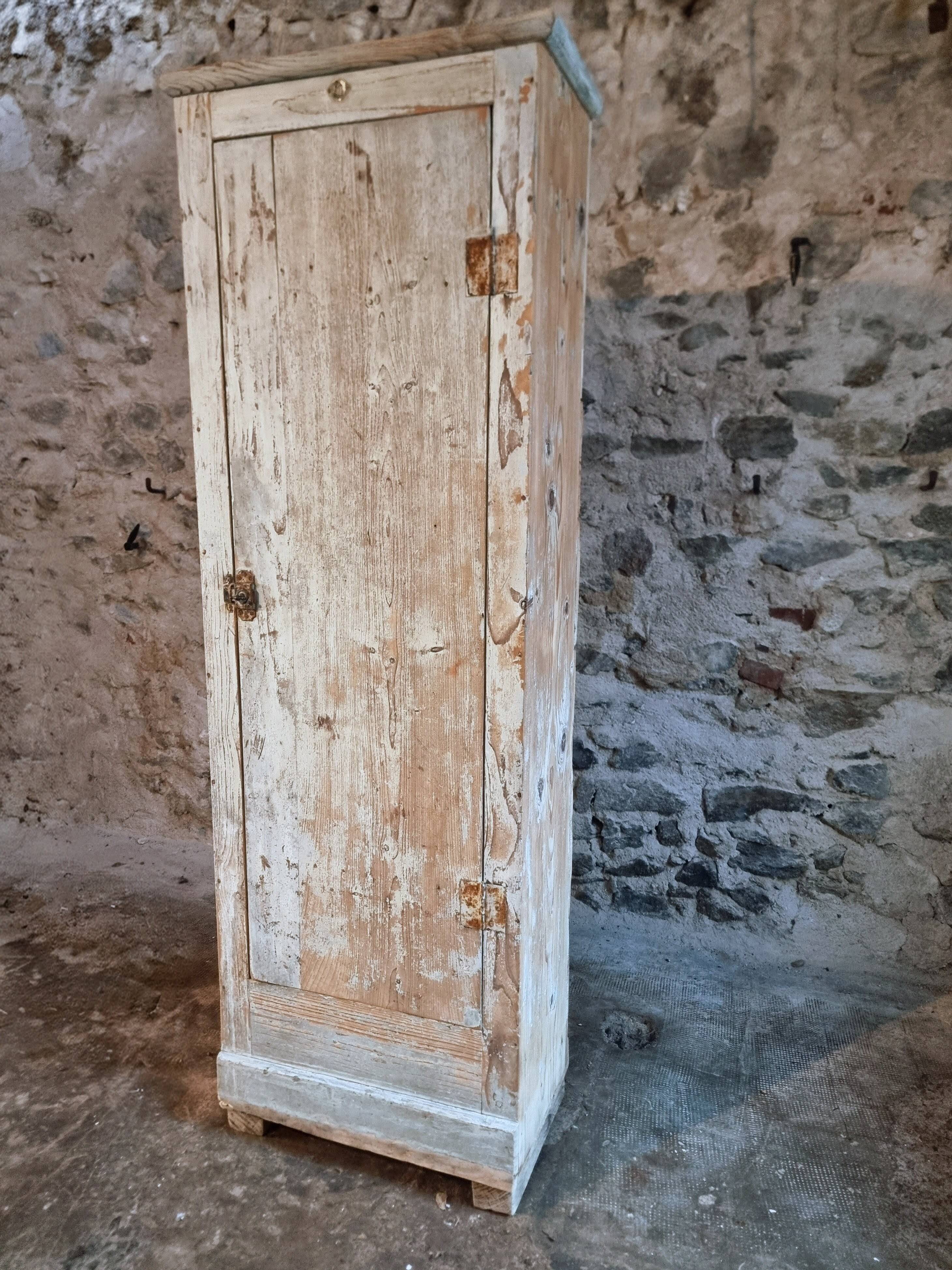 Antique French workshop cupboard – 1900-1920 – Narrow bonnetière