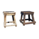 2 wooden stools