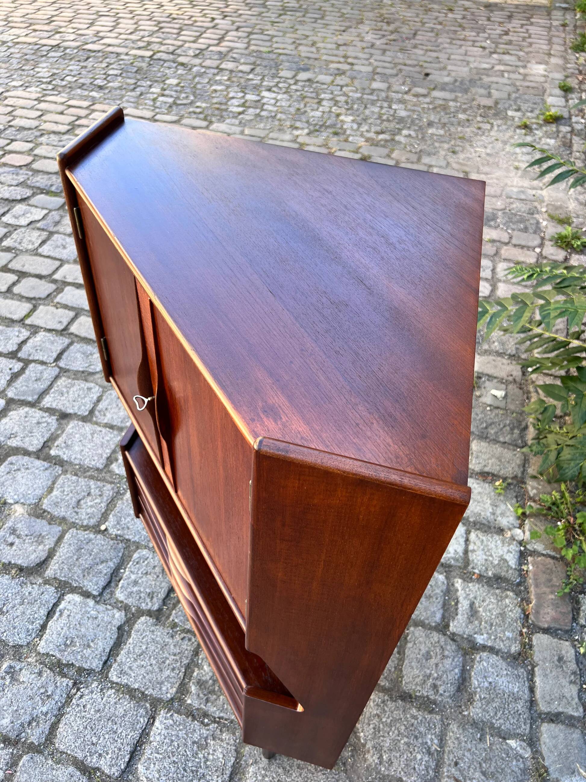 Teak Corner Cabinet by Omann Jun