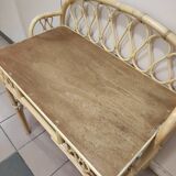 Wicker / rattan desk from the 60s / 70s