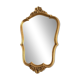 Antique gilded wall mirror, wood, Rocaille, Rococo, Louis XV, shell.