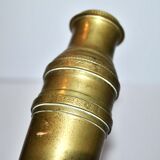 Old candlestick candlestick in engraved brass - shell shape 23 cm Ht