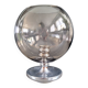 Outdoor glass candle holder in smoked glass and chrome