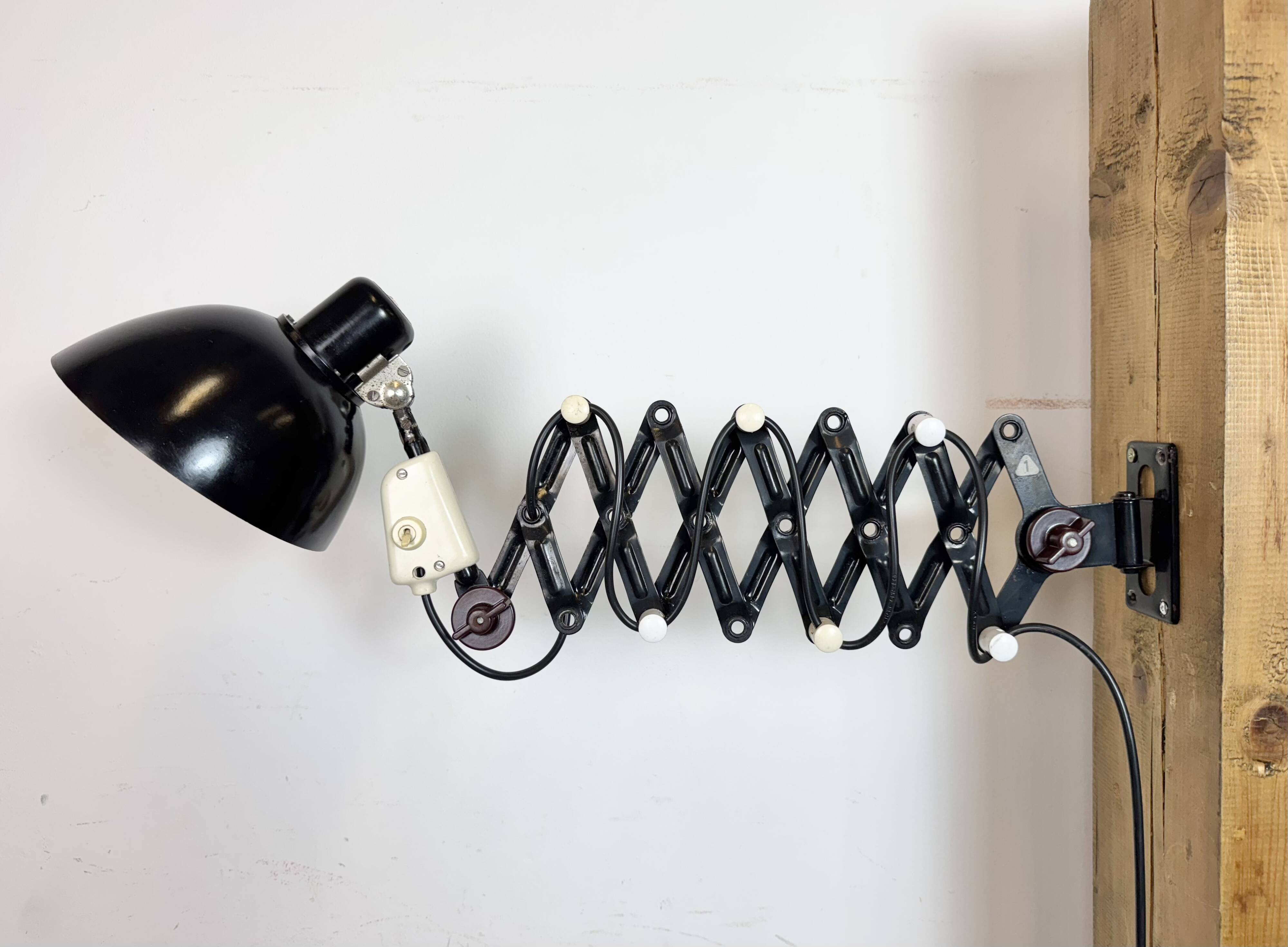 Industrial East German Scissor Lamp from VEB Zweckleuchtenbau Dresden, 1960