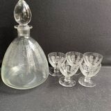 Port service – blown and engraved crystal – Art Deco