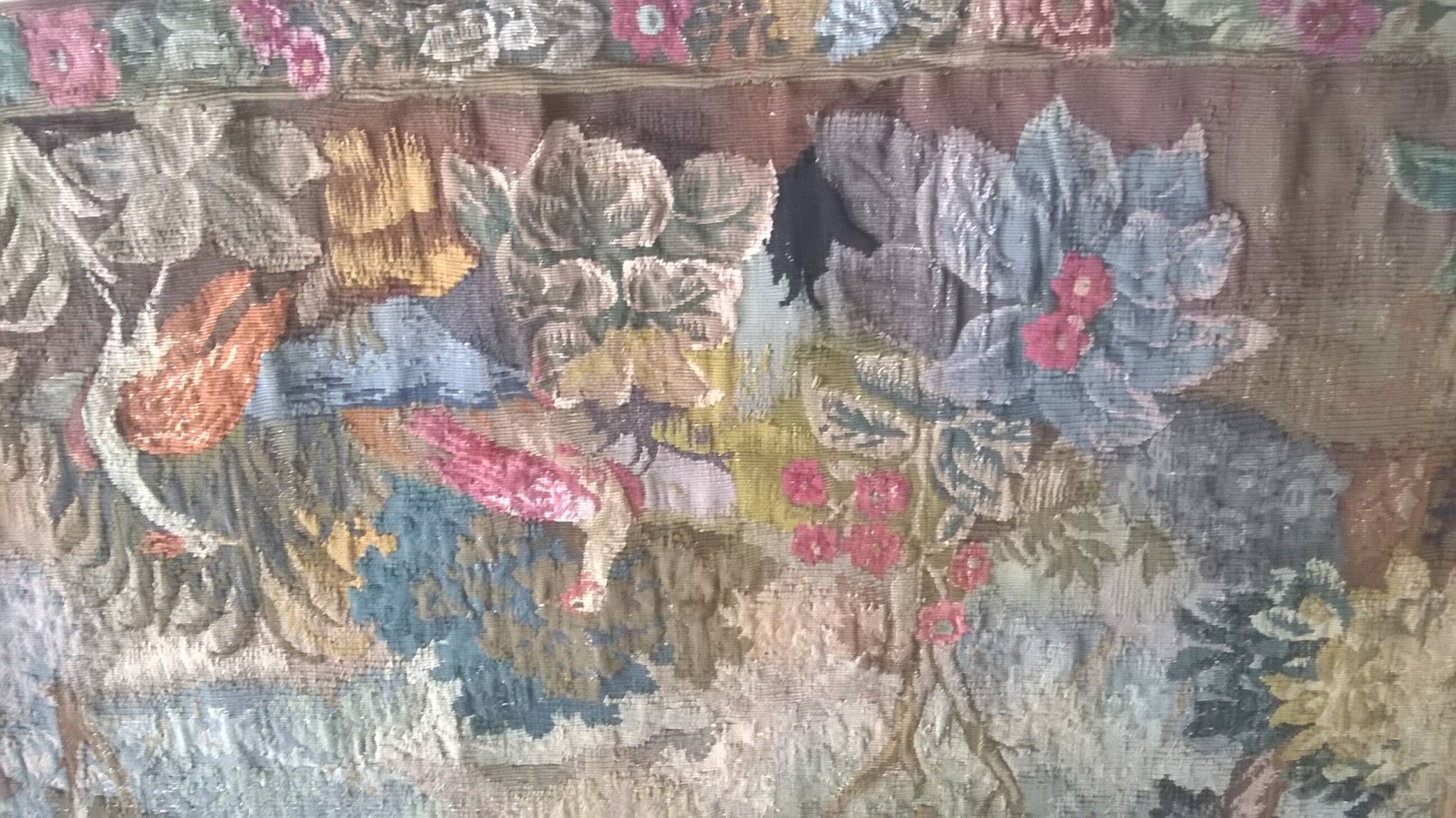 Tapisserie de laine "Verdure Flamande" de la manufacture Robert Four