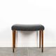 2 vintage footrests with wool seat