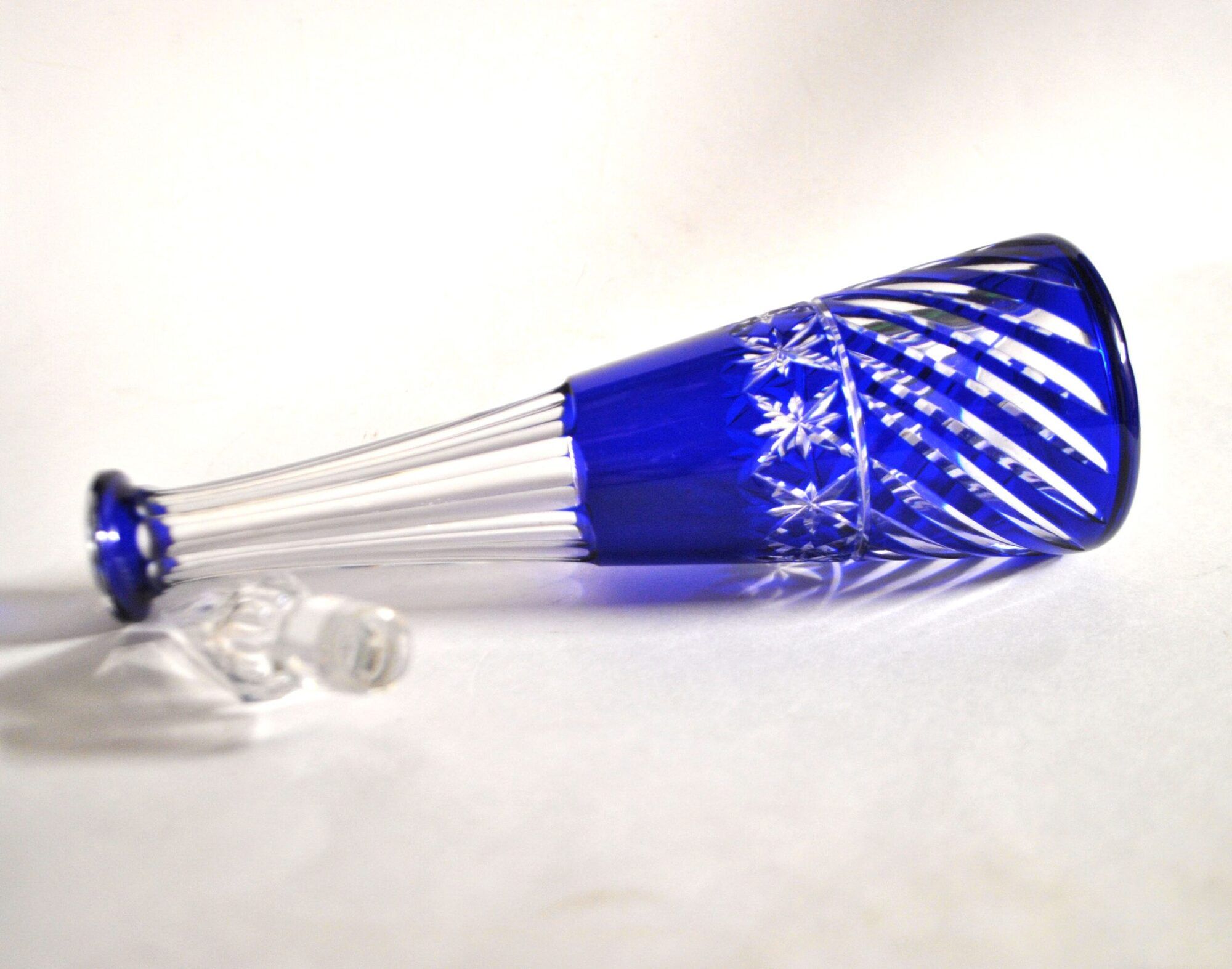 SAINT-LOUIS Metra Carafe in double-layered cobalt blue crystal – liqueur H31.5cm