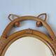 Mirror nice OWL rattan of the 60s 70s