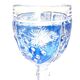 Coloured footed glass Anna Hutte (Germany) model Asti