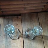 Cast crystal candle holder