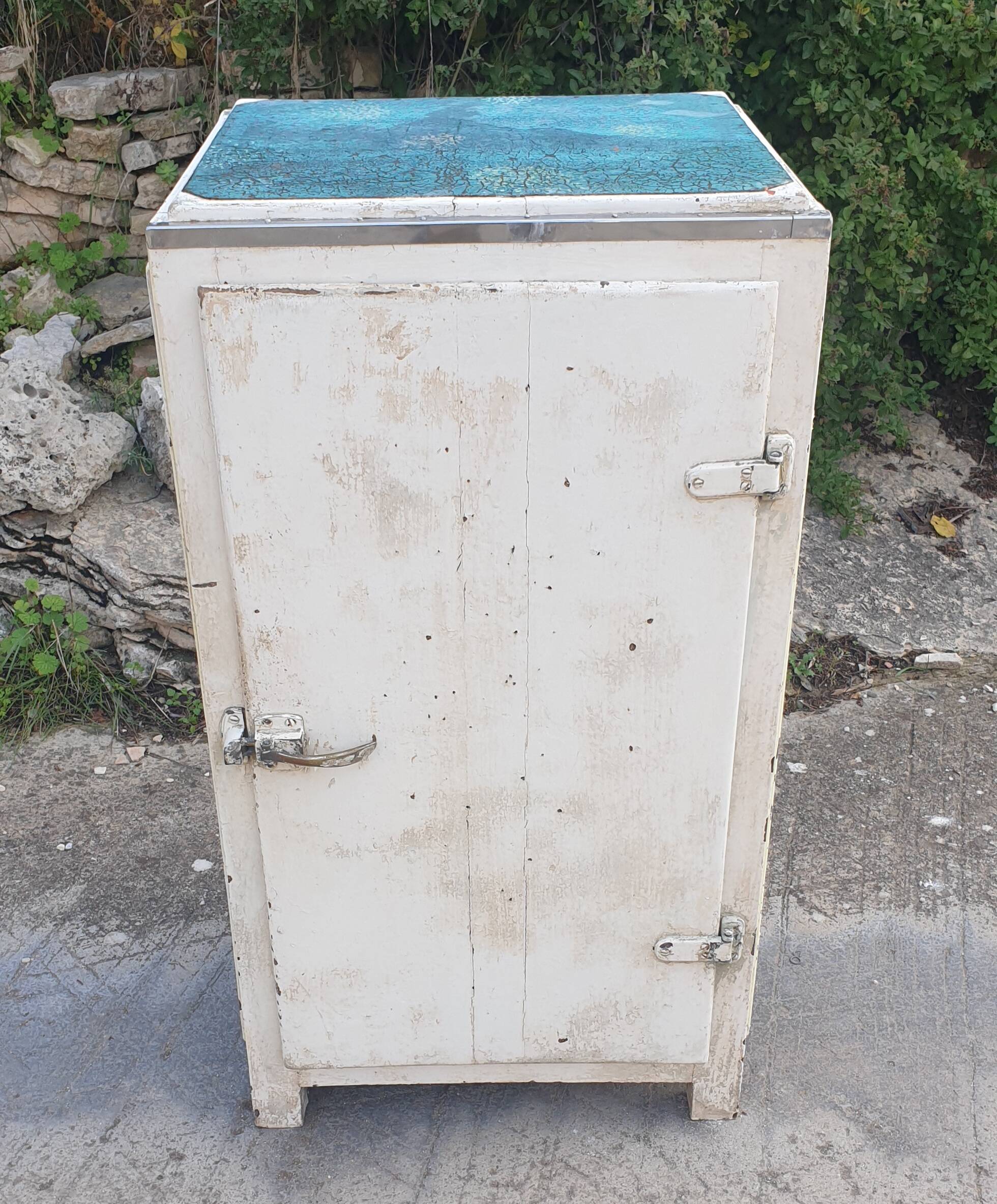 Vintage antique icebox