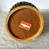 Bamboo and lacquered wood vase