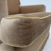 1970s, Danish armchair, honey yellow furniture velour.