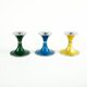 Candlestick set by Bjørn Engø, lacquered metal Space Age design, Norway