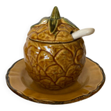 Vintage Pineapple Barbotine Jam Jar