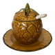 Pot à confiture Ananas en Barbotine Vintage