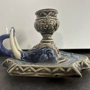 Zoomorphic candlestick, Choisy le Roi Boulenger, in the shape of an elephant, 19th century