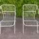Paire de fauteuils en fer forgé année 60