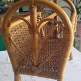 Rattan magazine rack