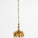 1970s gold-plated metal pendant lamp with a glass sphere by Hans Kögl