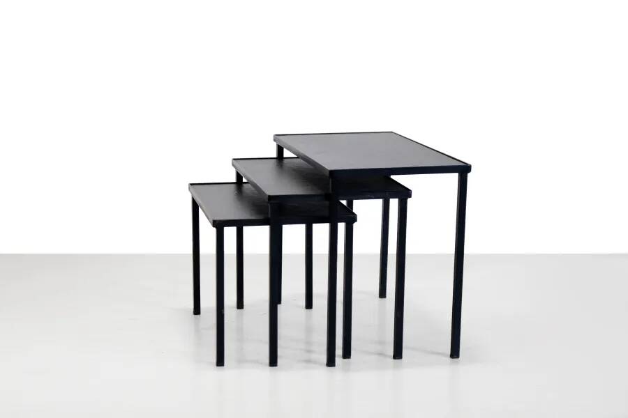 Minimalist set of slate side tables by Artimeta by Floris Fiedeldij