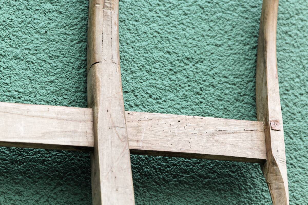 Old wooden fork, popular art