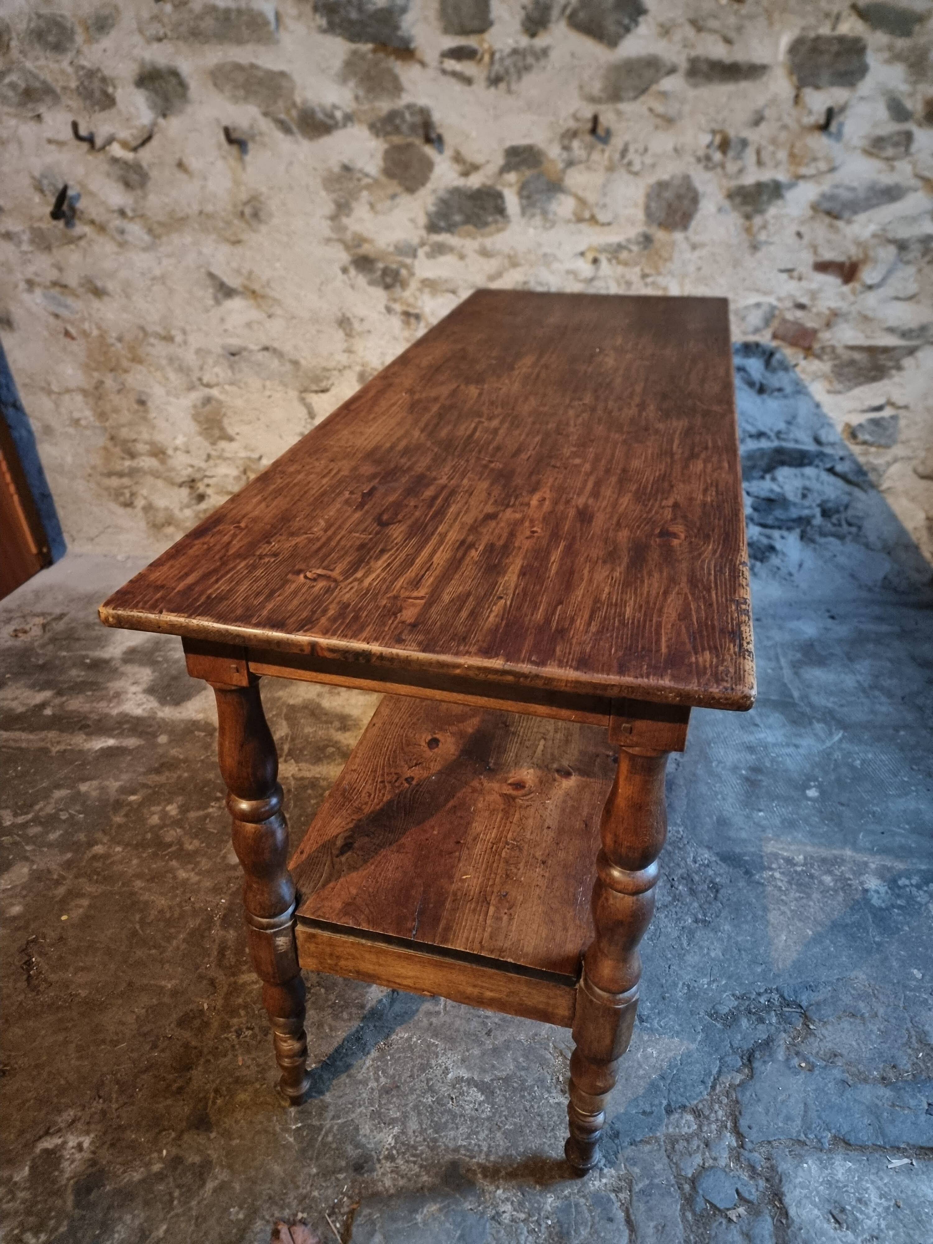 Console / service table or kitchen island French antique, 1880–1920