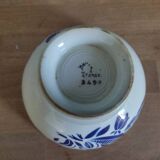 Digoin Badonviller porcelain bowl blue