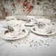 Lot de 4 tasses à café Sarreguemines Obernai