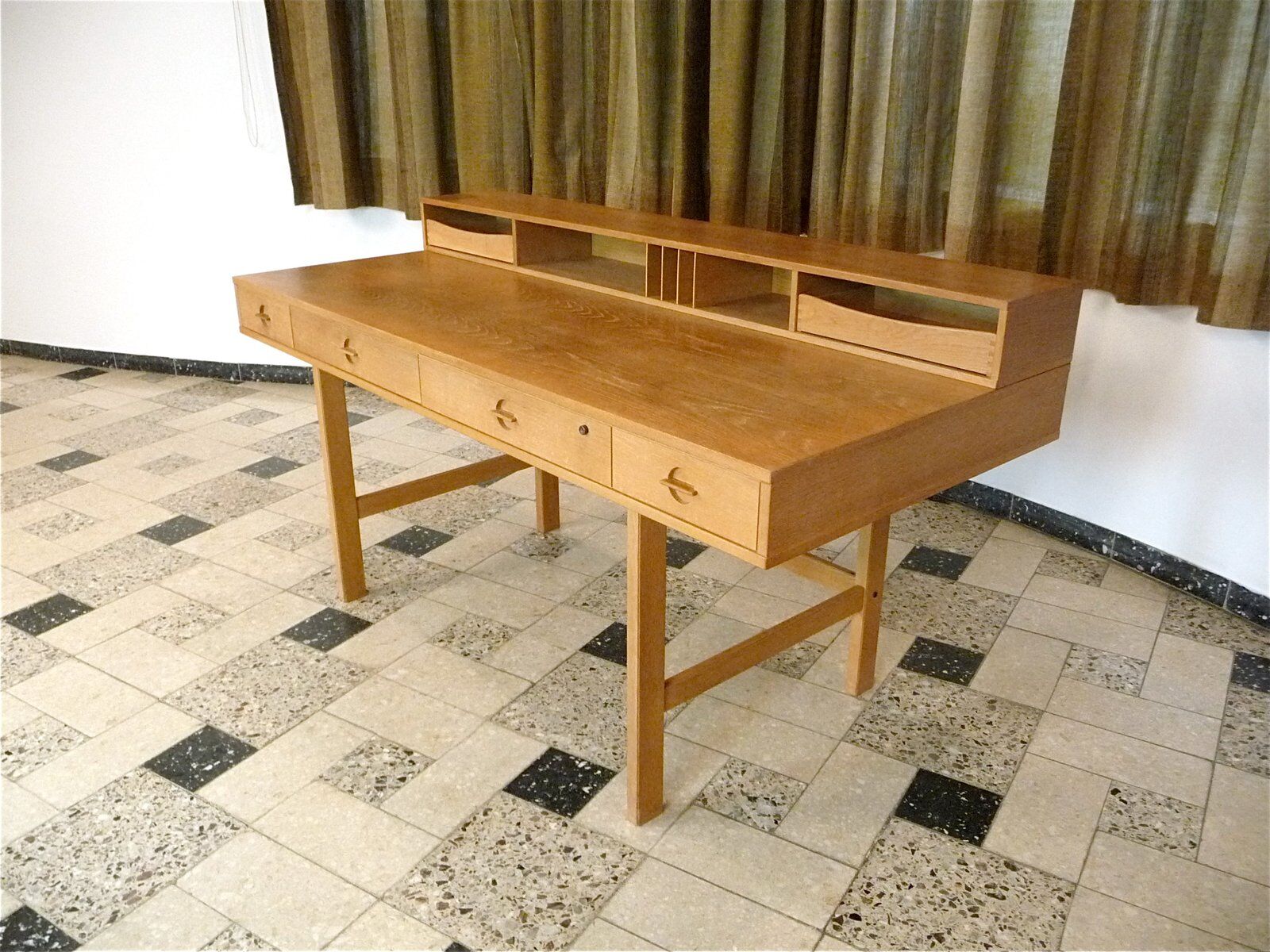 Flip-top partner secretary desk by Jens Quistgaard for Løvig, Denmark 1960s