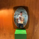 Vintage smoked glass mirror from around 1970.