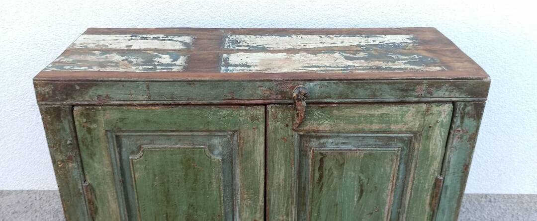 Small old wooden wardrobe