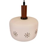Lampe à suspension en verre danois, années 1960