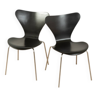 Chaises de salle à manger Arne Jacobsen 3107, Fritz Hansen