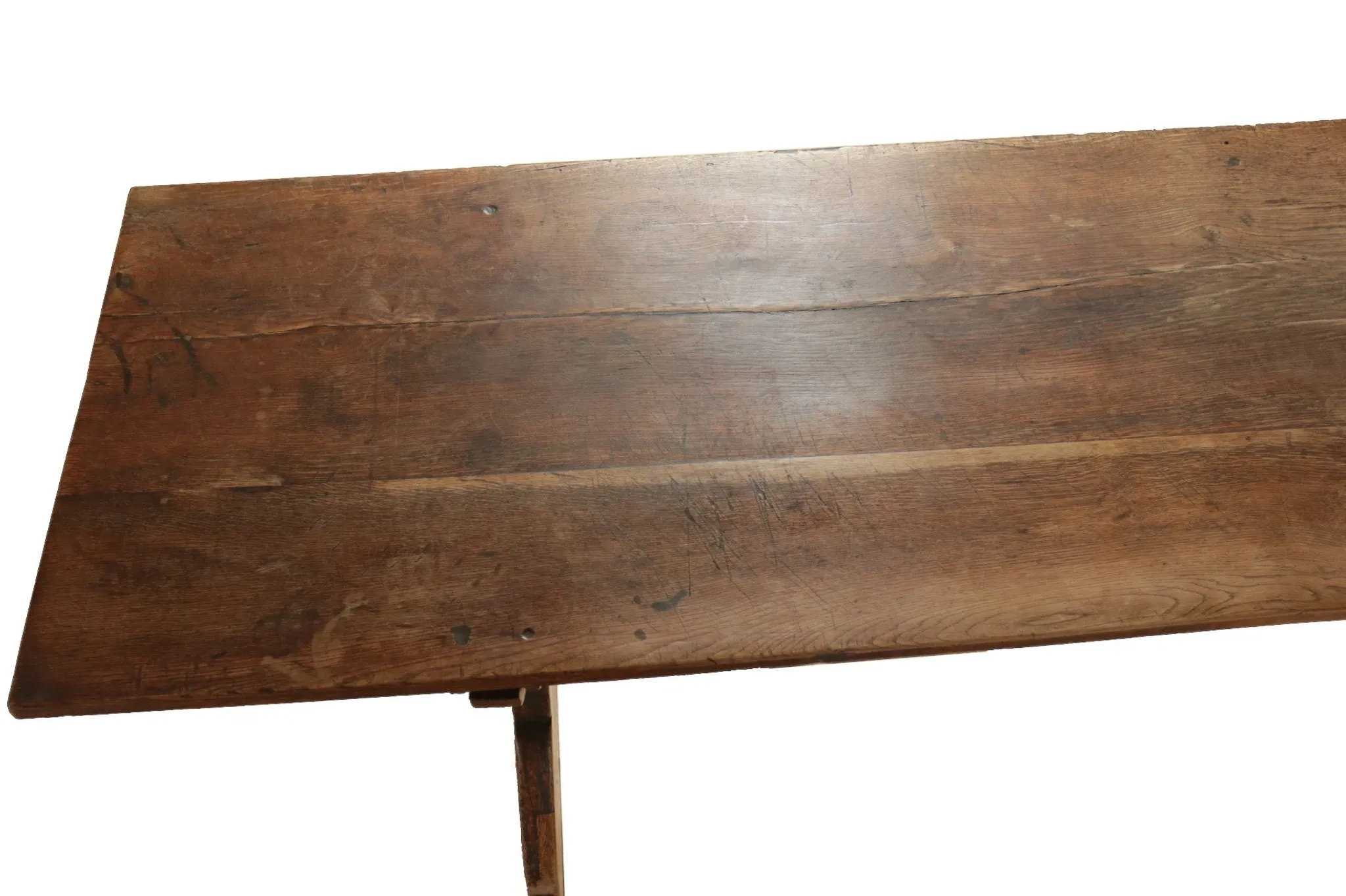 17th-century French oak refectory table / trestle table – 240 cm