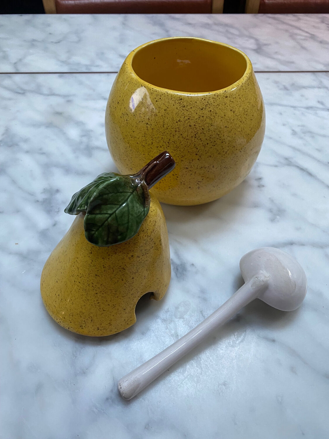 Vintage pear slip pot