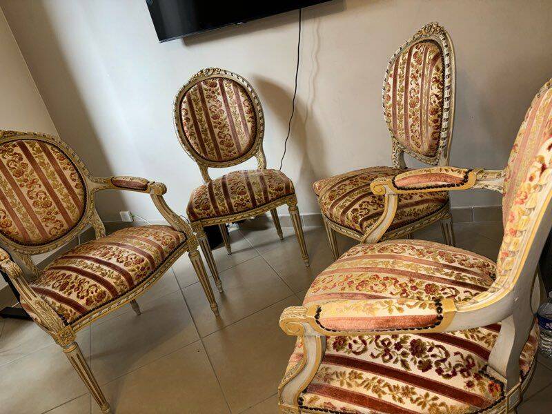 2 Pairs of Louis XVI period armchairs