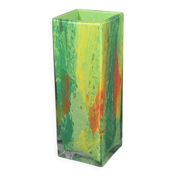 La Rochère vase in blown polychrome glass, 1970s