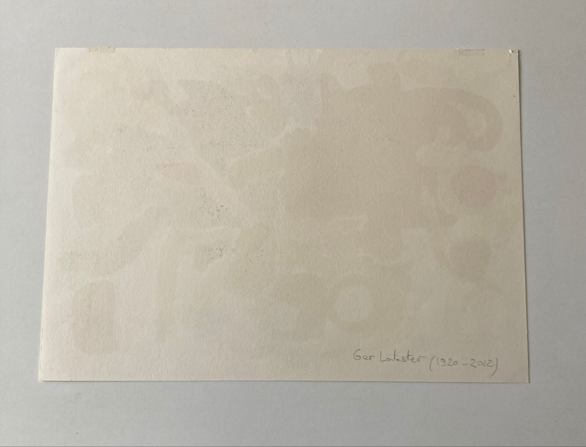 Numbered lithograph 19/20 and signed by Ger Lataster - Circa 1956