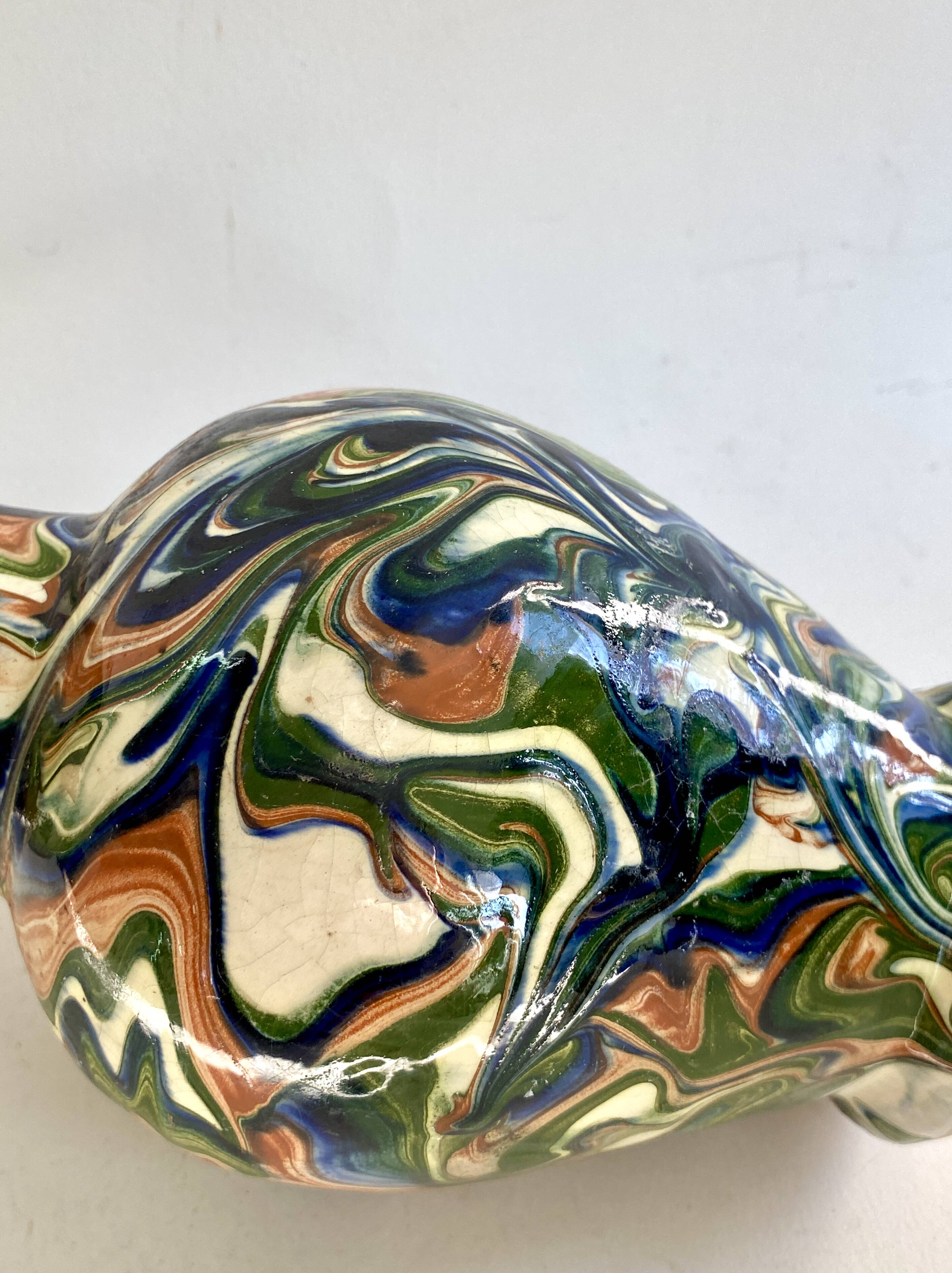 Mixed earth ceramic vase