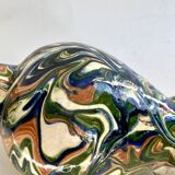 Mixed earth ceramic vase